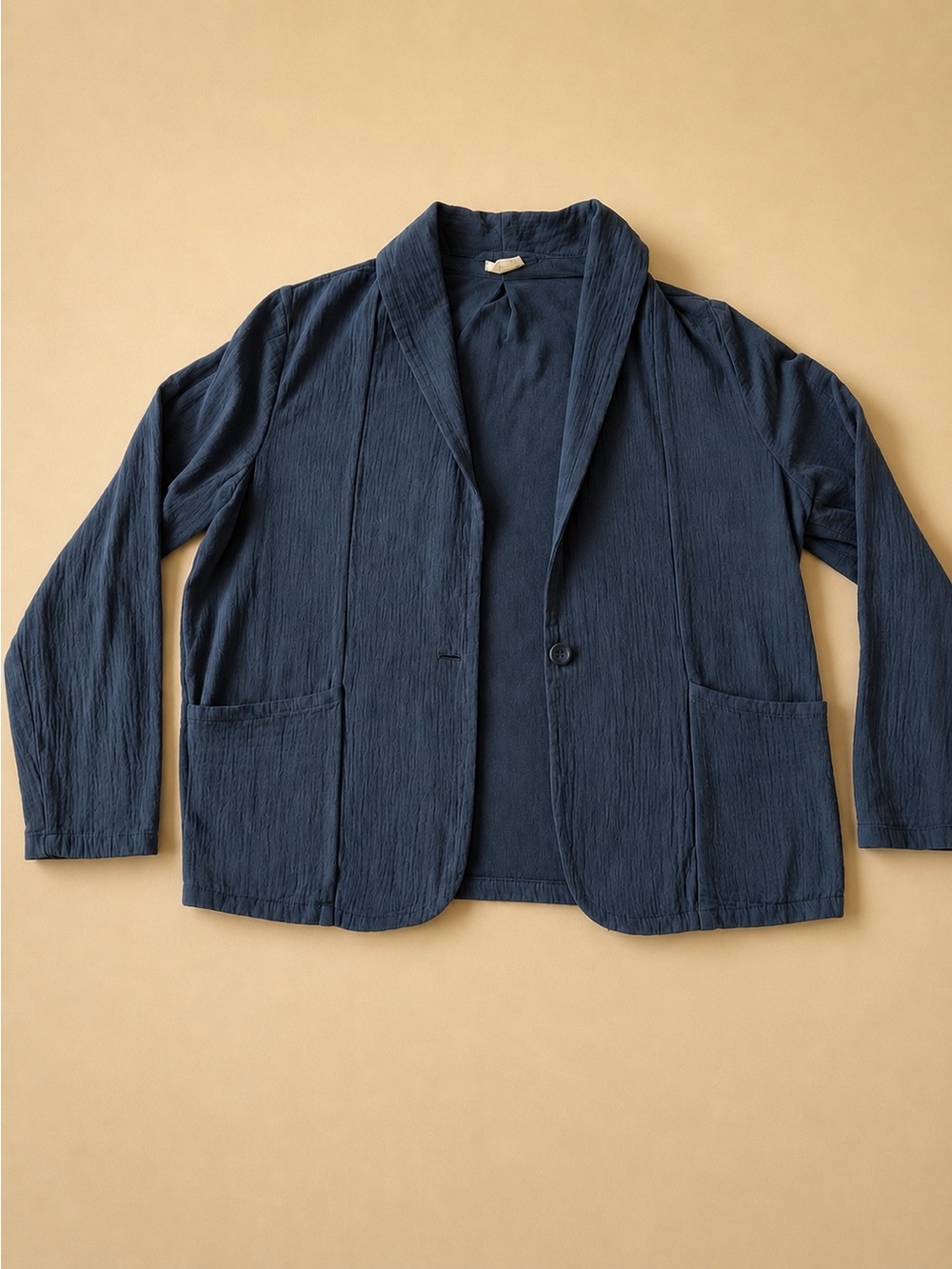 Pact 100% Organic Cotton French Navy Coastal Double Gauze Jacket - Picture 2 of 7